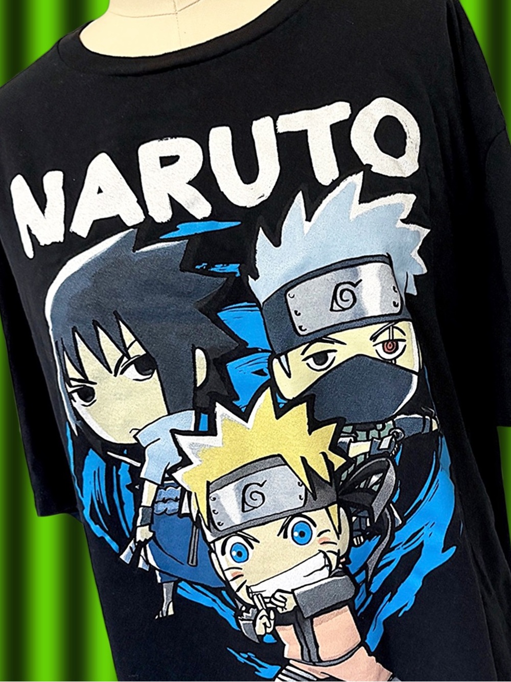 Naruto Shippuden Black Graphic Tee 2X Ripple Junction